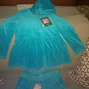 Girl ( Juniors) Couture Velour Suit